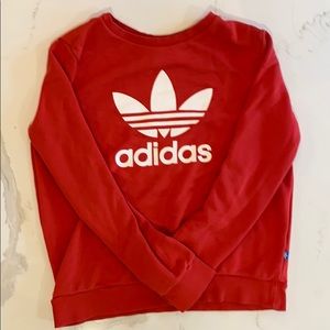 Red adidas crewneck